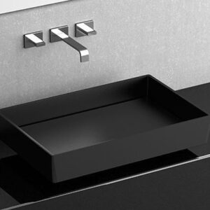 Lavabo Blade Glass Design Nero Matt